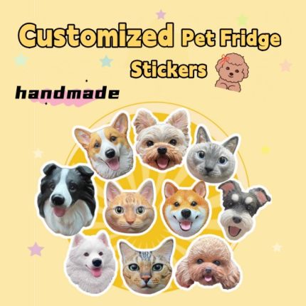 （38）Pet Customized Fridge Stickers Handmade Plaster Stereoscopic Cat and Dog Gift